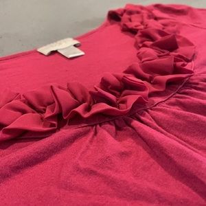 dark red dressy short sleeve